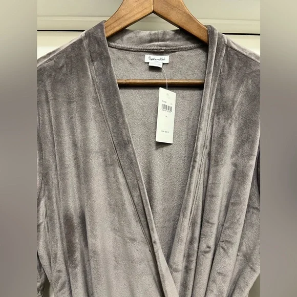 NWT Splendid Velour Short Robe in Mauve - Picture 5 of 8